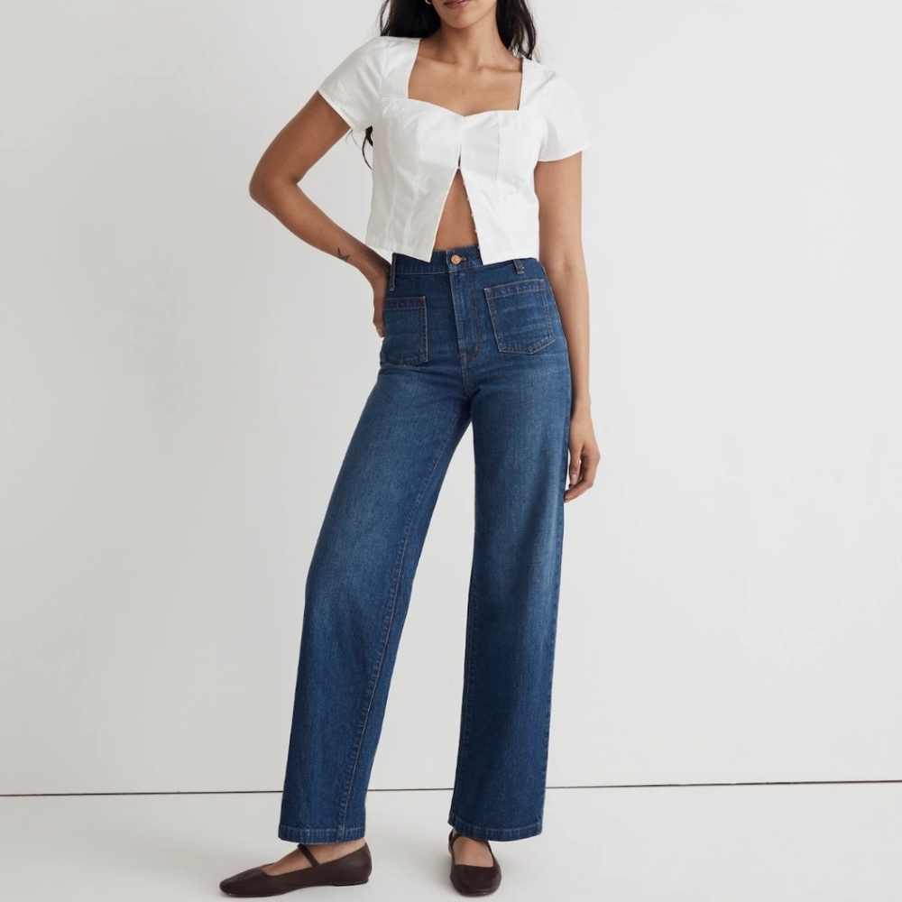 Madewell Dark Blue Wide-Leg Jeans